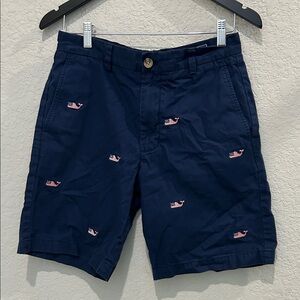 Vineyard Vines Dark Blue Shorts with Whale Embroidery mens size 30